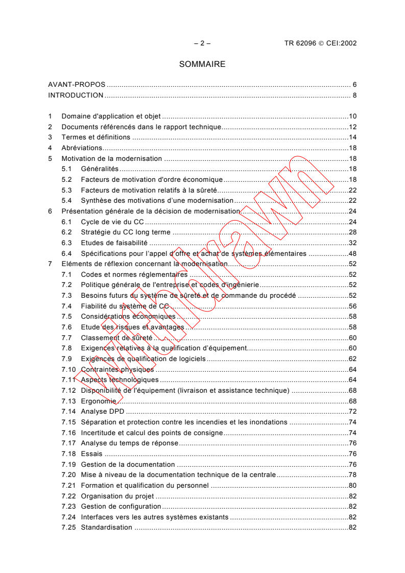 IEC TR 62096:2002 IEC TR 62096:2002 - Nuclear power plants - Instrumentation and control - Guidance for the decision on modernization
Released:9/27/2002
Isbn:2831866219 - Page 4 preview
