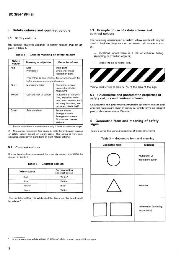 ISO 3864:1984 ISO 3864:1984 - Safety colours and safety signs - Page 4 preview