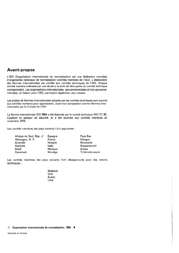 ISO 3864:1984 ISO 3864:1984 - Couleurs et signaux de sécurité - Page 2 preview