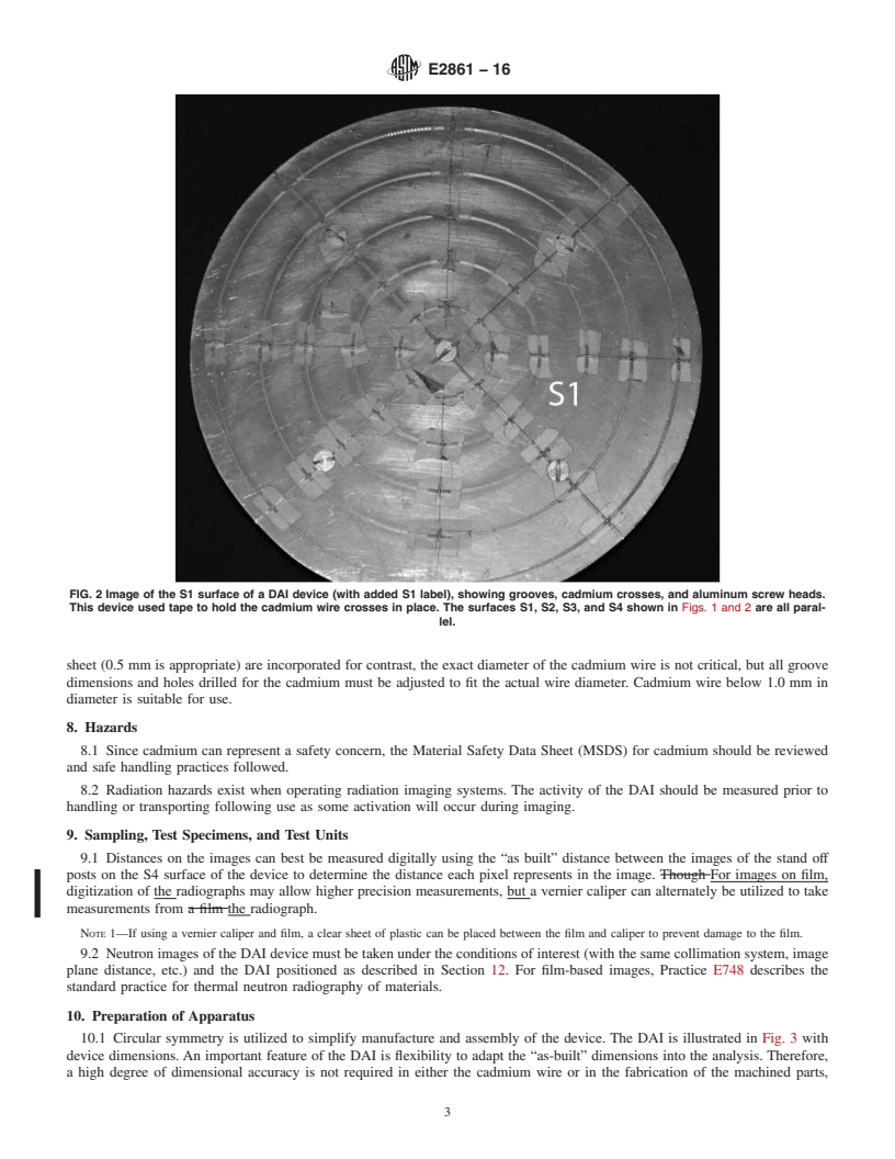 REDLINE ASTM E2861-16 - Standard Test Method for  Measurement of Beam Divergence and Alignment in Neutron Radiologic  Beams