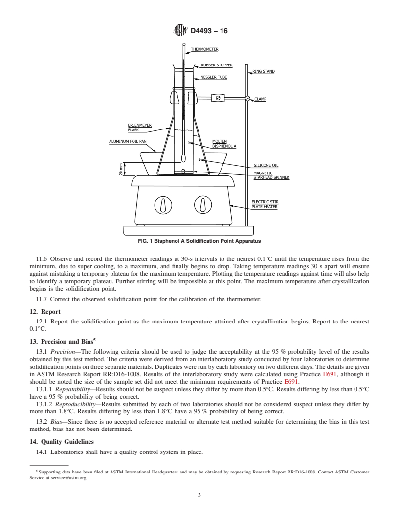 REDLINE ASTM D4493-16 - Standard Test Method for Solidification Point of Bisphenol A<brk/>(4,4<emph type="ital"  >&#x2032;</emph>-Isopropylidenediphenol)