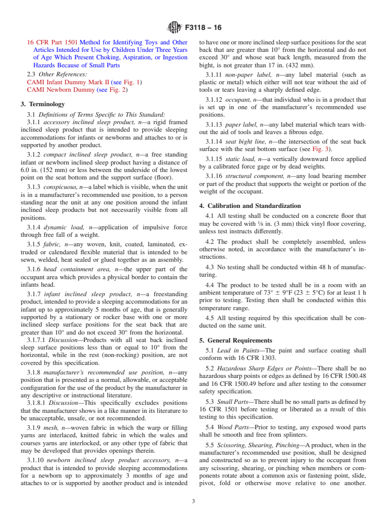 ASTM F3118-16 - Standard Consumer Safety Specification for Infant Inclined Sleep Products