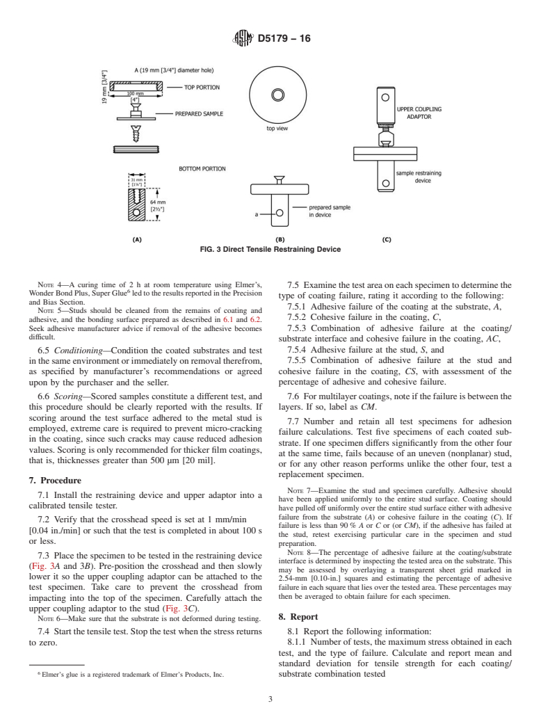 ASTM D5179-16 - Standard Test Method for Measuring Adhesion of Organic Coatings in the Laboratory by  Direct Tensile Method