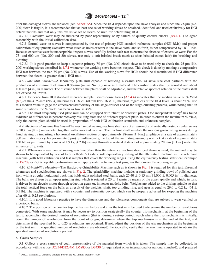 REDLINE ASTM D409/D409M-12e1 - Standard Test Method for  Grindability of Coal by the Hardgrove-Machine Method