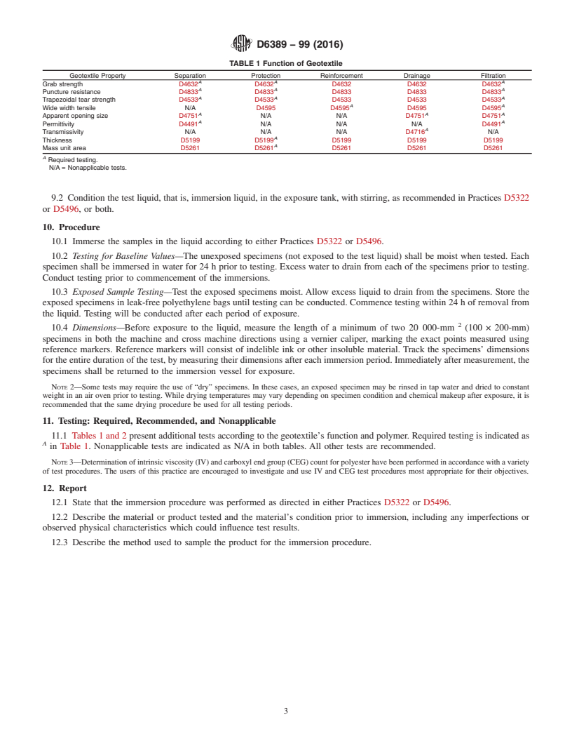 REDLINE ASTM D6389-99(2016) - Standard Practice for  Tests to Evaluate the Chemical Resistance of Geotextiles to  Liquids