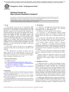 ASTM E1790-04(2016)e1 ASTM E1790-04(2016)e1 - Standard Practice for Near Infrared Qualitative Analysis - Page 1 preview