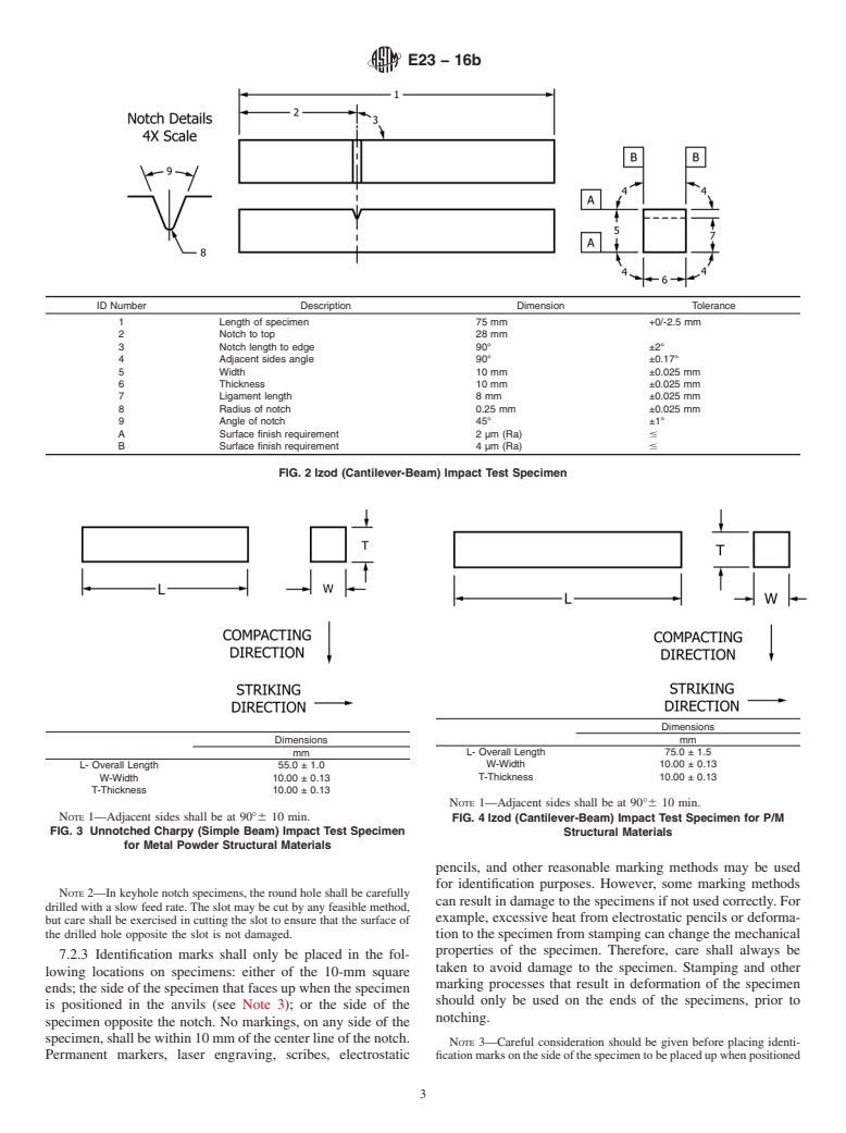 ASTM E23-16b - Standard Test Methods for Notched Bar Impact Testing of Metallic Materials