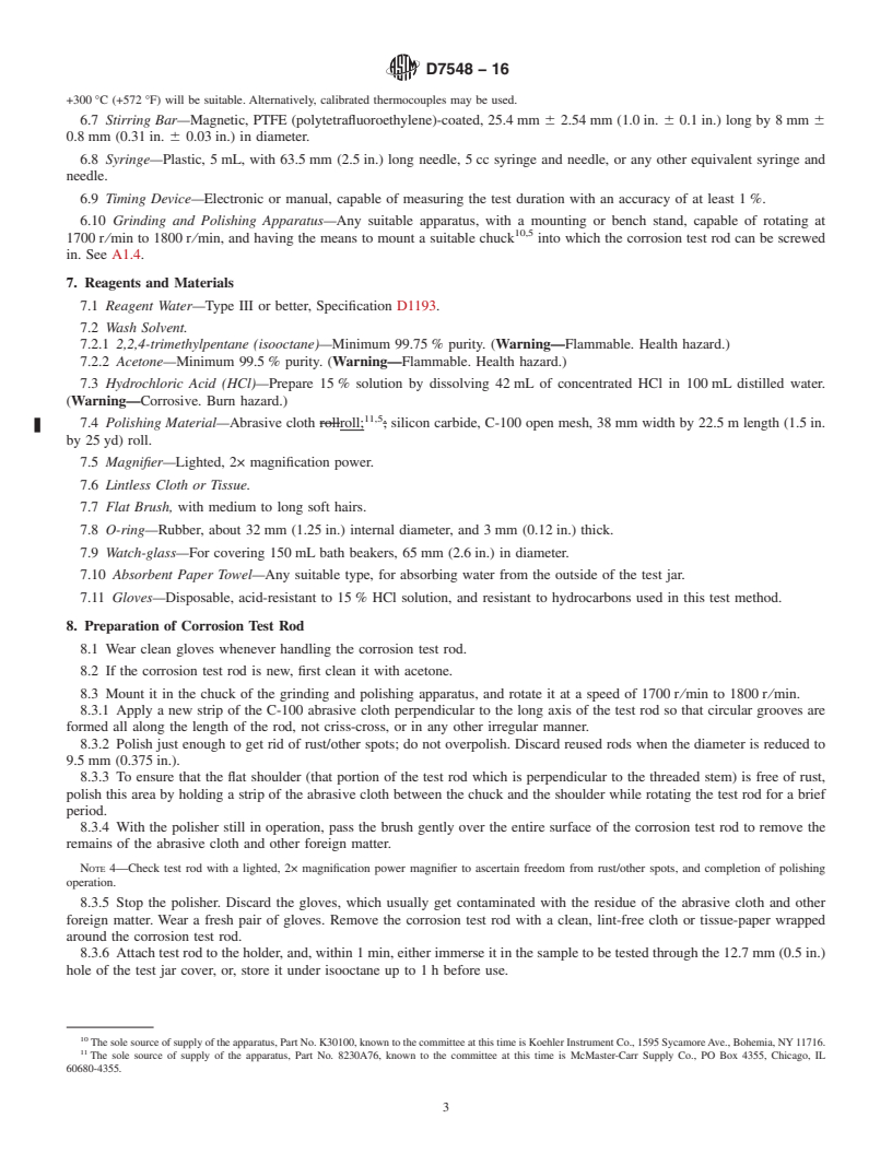 REDLINE ASTM D7548-16 - Standard Test Method for  Determination of Accelerated Iron Corrosion in Petroleum Products