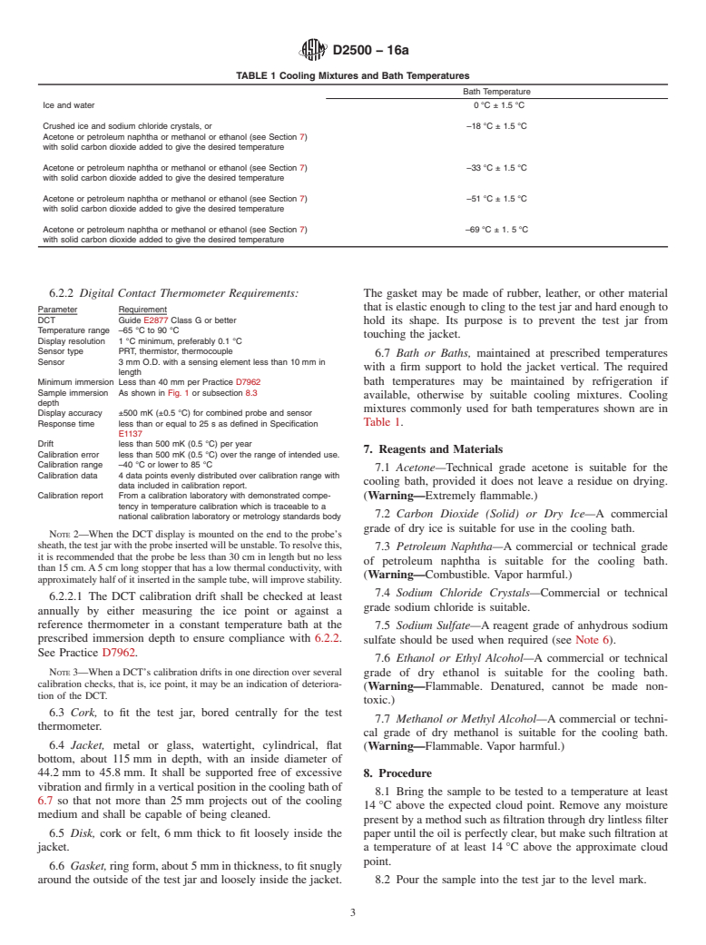 ASTM D2500-16a - Standard Test Method for Cloud Point of Petroleum Products and Liquid Fuels