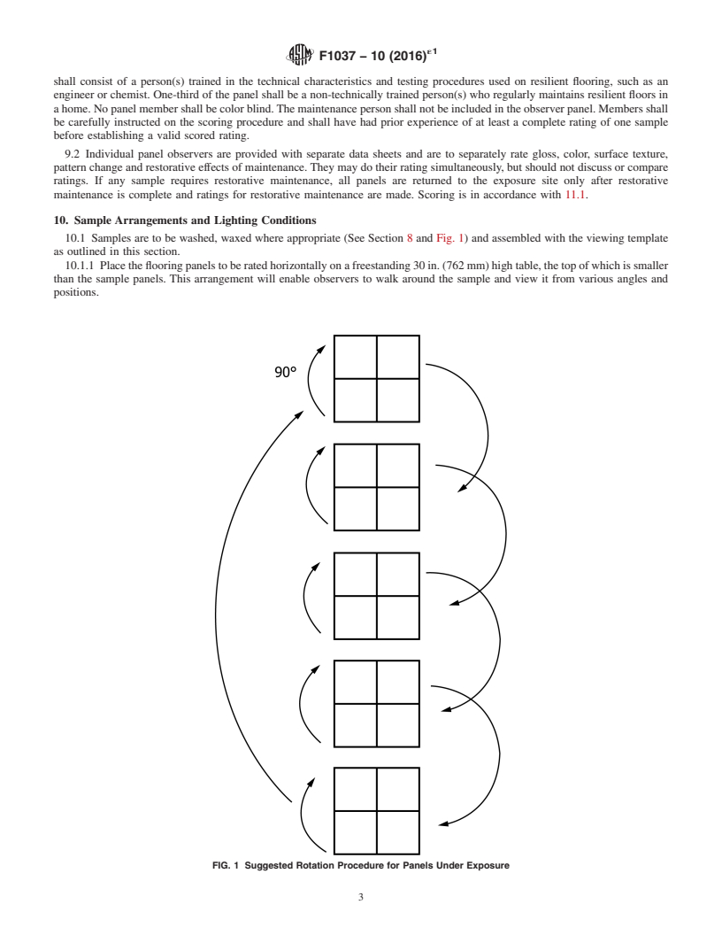 REDLINE ASTM F1037-10(2016)e1 - Standard Test Method for  Visual Rating of Appearance of Resilient Floors After In-Service  Exposure to Foot Traffic