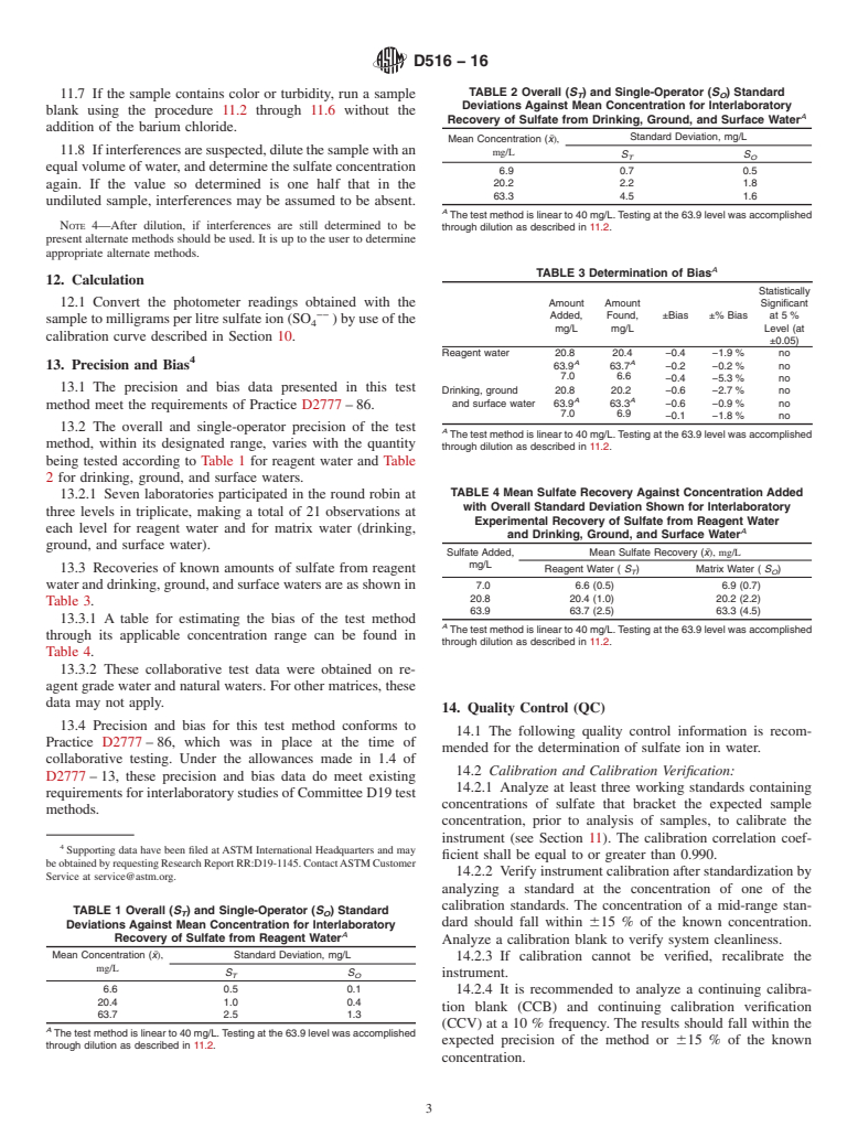 ASTM D516-16 - Standard Test Method for  Sulfate Ion in Water