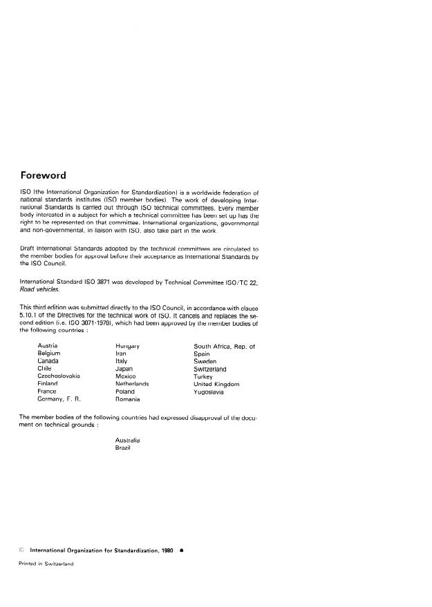 ISO 3871:1980 ISO 3871:1980 - Road vehicles -- Labelling of containers for petroleum or non-petroleum base brake fluid - Page 2 preview
