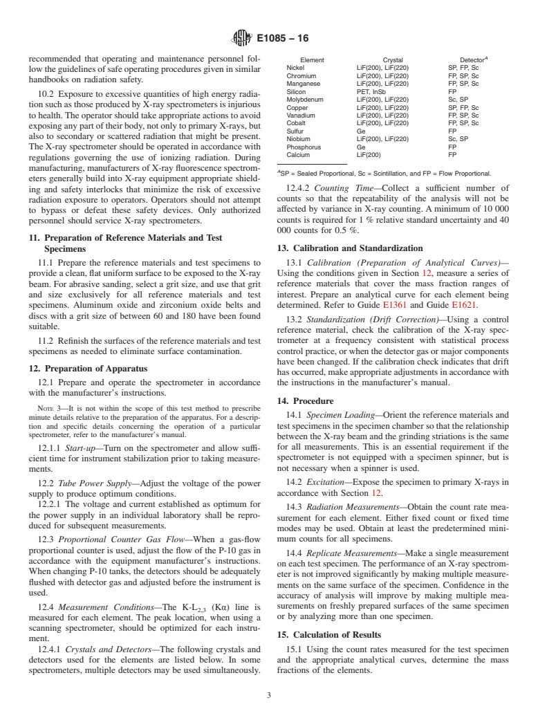 ASTM E1085-16 - Standard Test Method for  Analysis of Low-Alloy Steels by Wavelength Dispersive X-Ray  Fluorescence Spectrometry