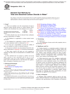ASTM D513-16 ASTM D513-16 - Standard Test Methods for Total and Dissolved Carbon Dioxide in Water - Page 1 preview