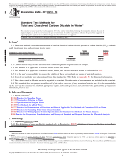 ASTM D513-16 REDLINE ASTM D513-16 - Standard Test Methods for Total and Dissolved Carbon Dioxide in Water - Page 1 preview