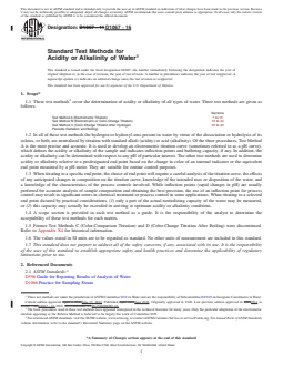 ASTM D1067-16 REDLINE ASTM D1067-16 - Standard Test Methods for Acidity or Alkalinity of Water - Page 1 preview