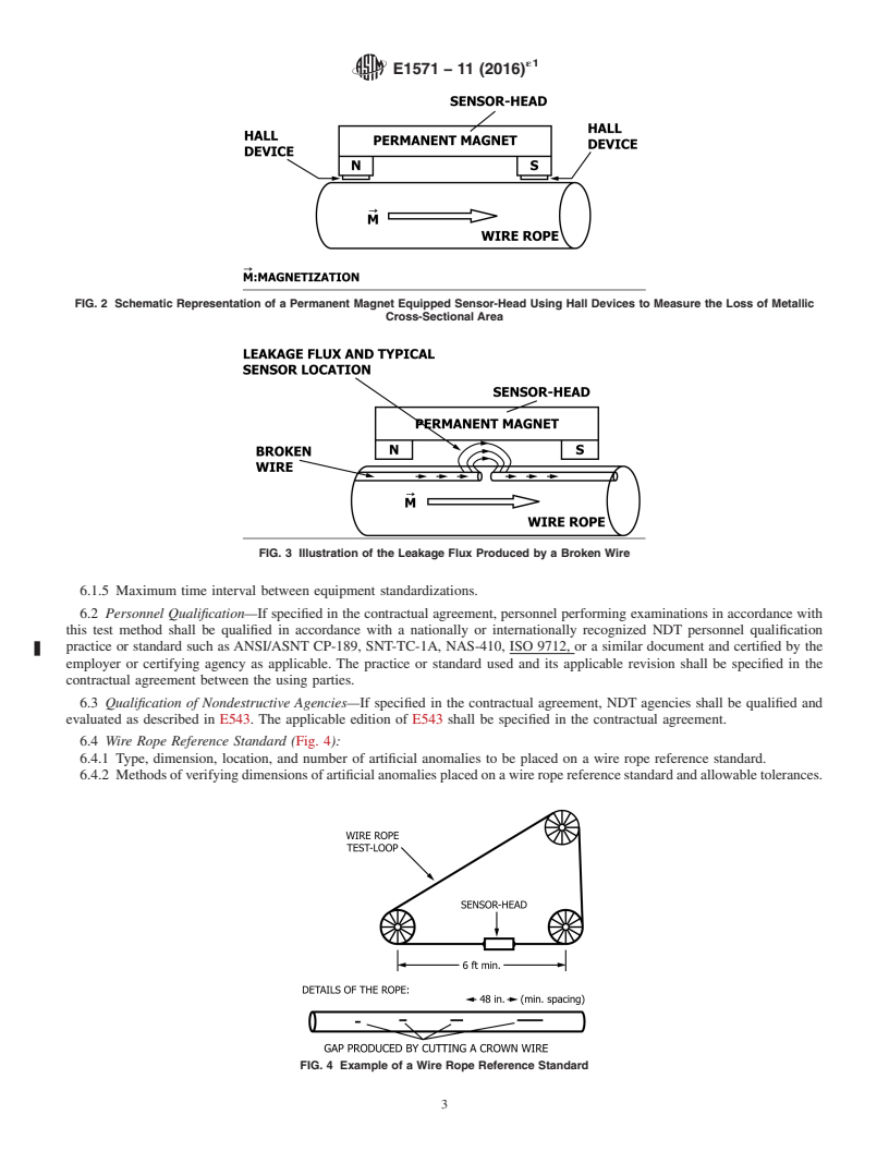 REDLINE ASTM E1571-11(2016)e1 - Standard Practice for  Electromagnetic Examination of Ferromagnetic Steel Wire Rope