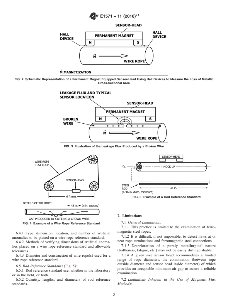 ASTM E1571-11(2016)e1 - Standard Practice for  Electromagnetic Examination of Ferromagnetic Steel Wire Rope