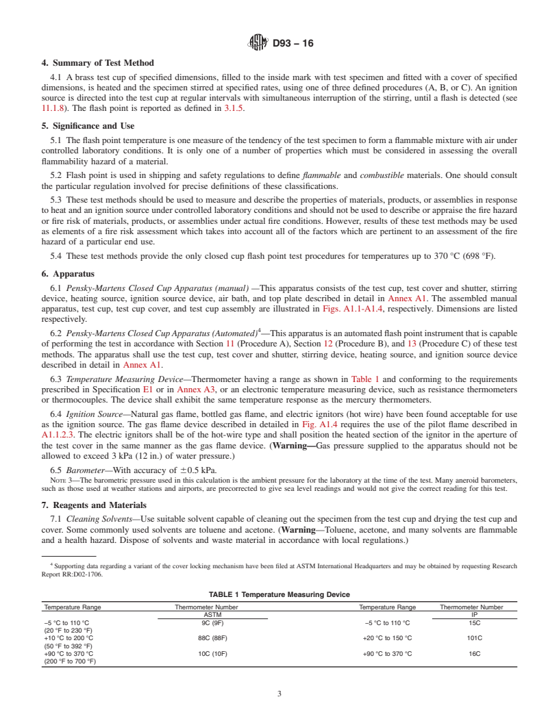 REDLINE ASTM D93-16 - Standard Test Methods for  Flash Point by Pensky-Martens Closed Cup Tester