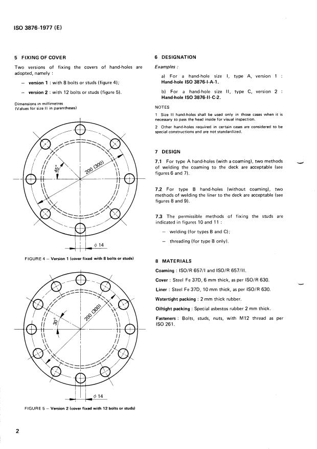 ISO 3876:1977 ISO 3876:1977 - Shipbuilding -- Inland vessels -- Hand-holes - Page 4 preview
