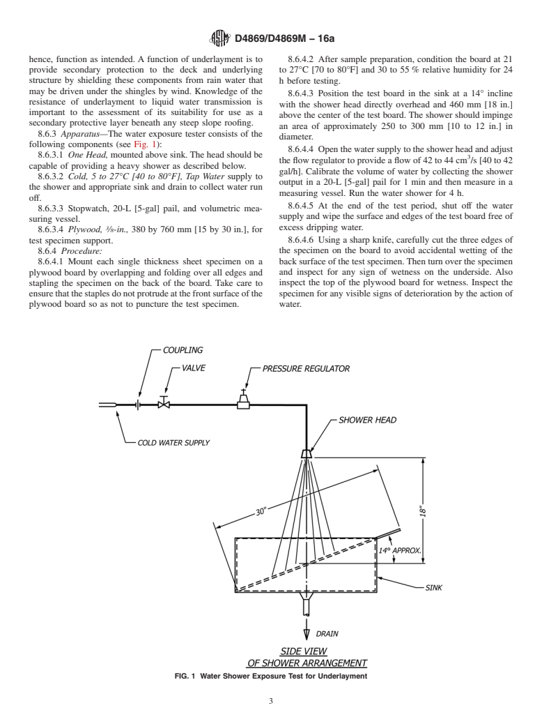 ASTM D4869/D4869M-16a - Standard Specification for  Asphalt-Saturated Organic Felt Underlayment Used in Steep Slope   Roofing