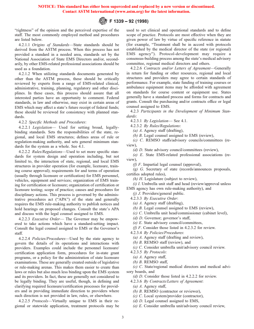 ASTM F1339-92(1998) - Standard Guide for Organization and Operation of Emergency Medical Services Systems