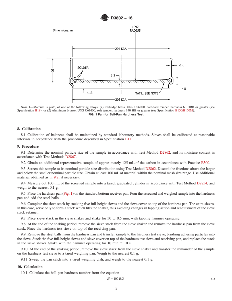 REDLINE ASTM D3802-16 - Standard Test Method for Ball-Pan Hardness of Activated Carbon