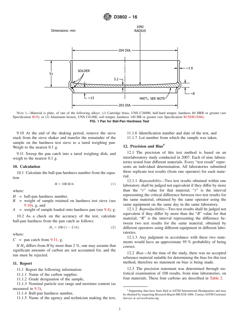 ASTM D3802-16 - Standard Test Method for Ball-Pan Hardness of Activated Carbon