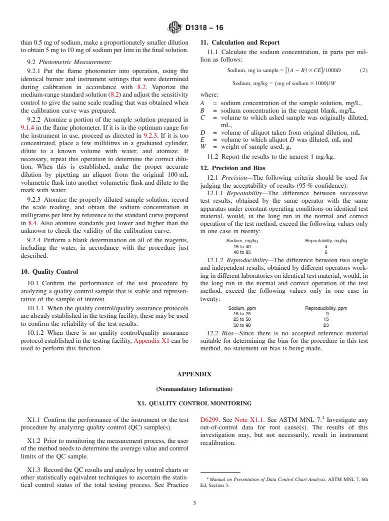 ASTM D1318-16 - Standard Test Method for  Sodium in Residual Fuel Oil (Flame Photometric Method)