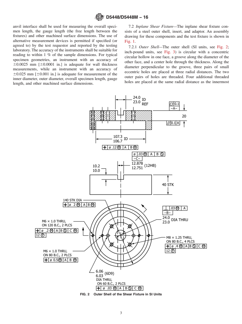 ASTM D5448/D5448M-16 - Standard Test Method for  Inplane Shear Properties of Hoop Wound Polymer Matrix Composite  Cylinders