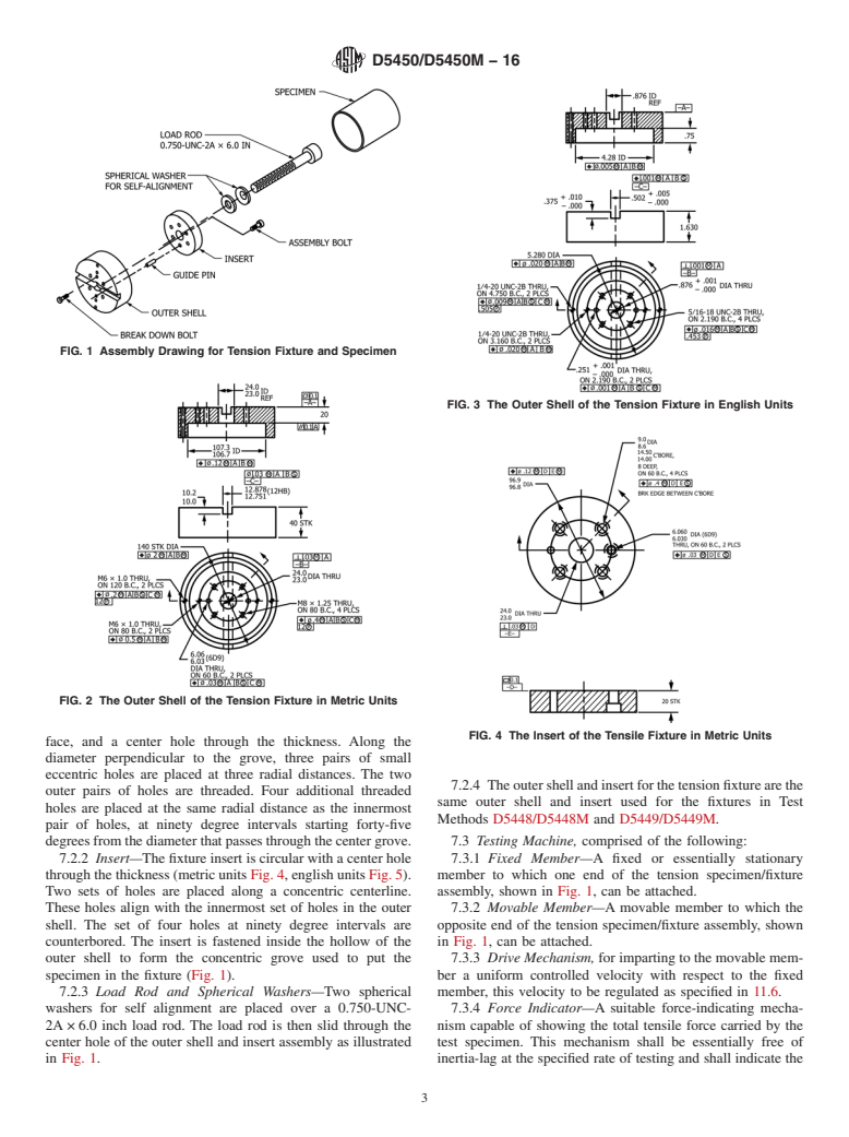 ASTM D5450/D5450M-16 - Standard Test Method for  Transverse Tensile Properties of Hoop Wound Polymer Matrix  Composite Cylinders