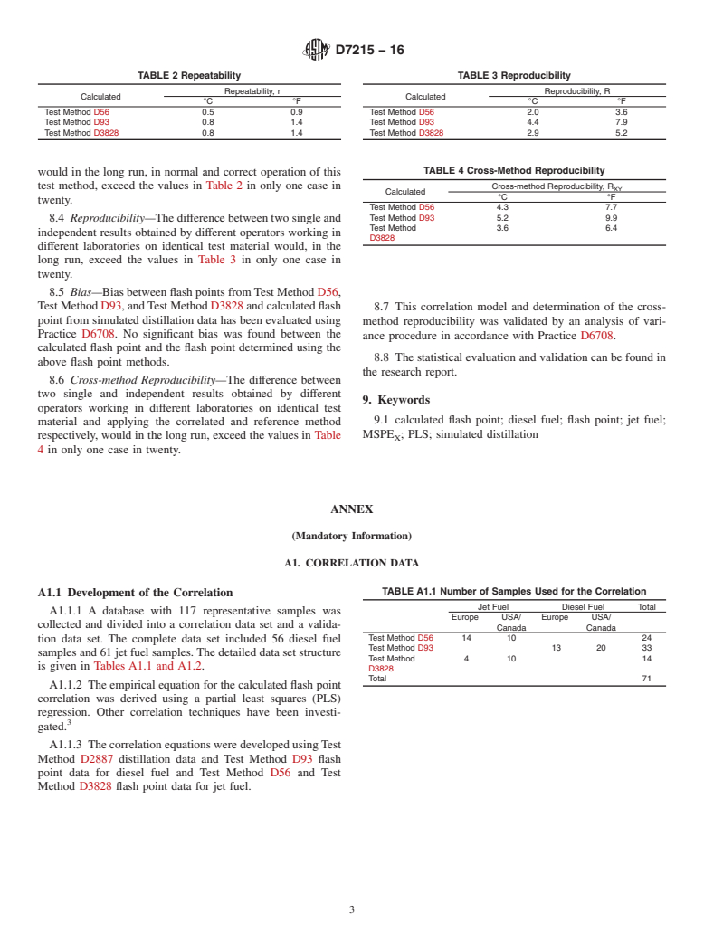 ASTM D7215-16 - Standard Test Method for  Calculated Flash Point from Simulated Distillation Analysis  of Distillate  Fuels