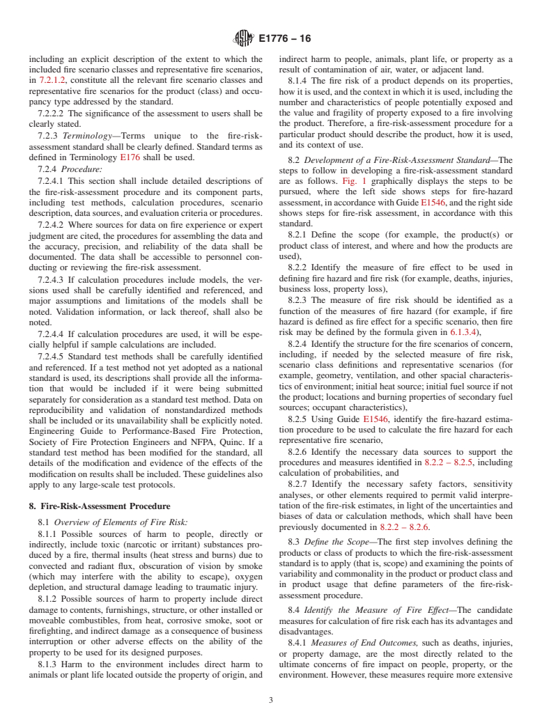 ASTM E1776-16 - Standard Guide for  Development of Fire-Risk-Assessment Standards