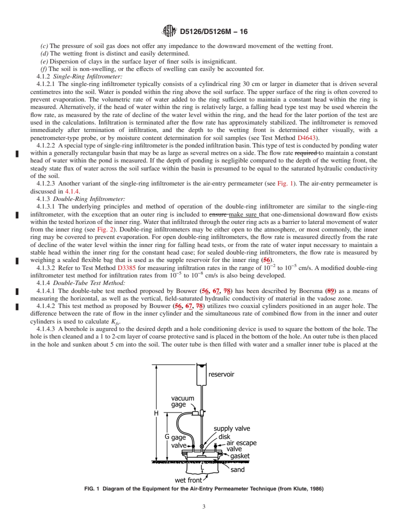 ASTM D3385-09 - Standard Test Method for Infiltration Rate of Soils in  Field Using Double-Ring