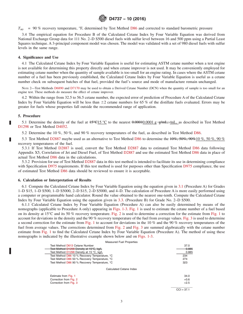 REDLINE ASTM D4737-10(2016) - Standard Test Method for  Calculated Cetane Index by Four Variable Equation