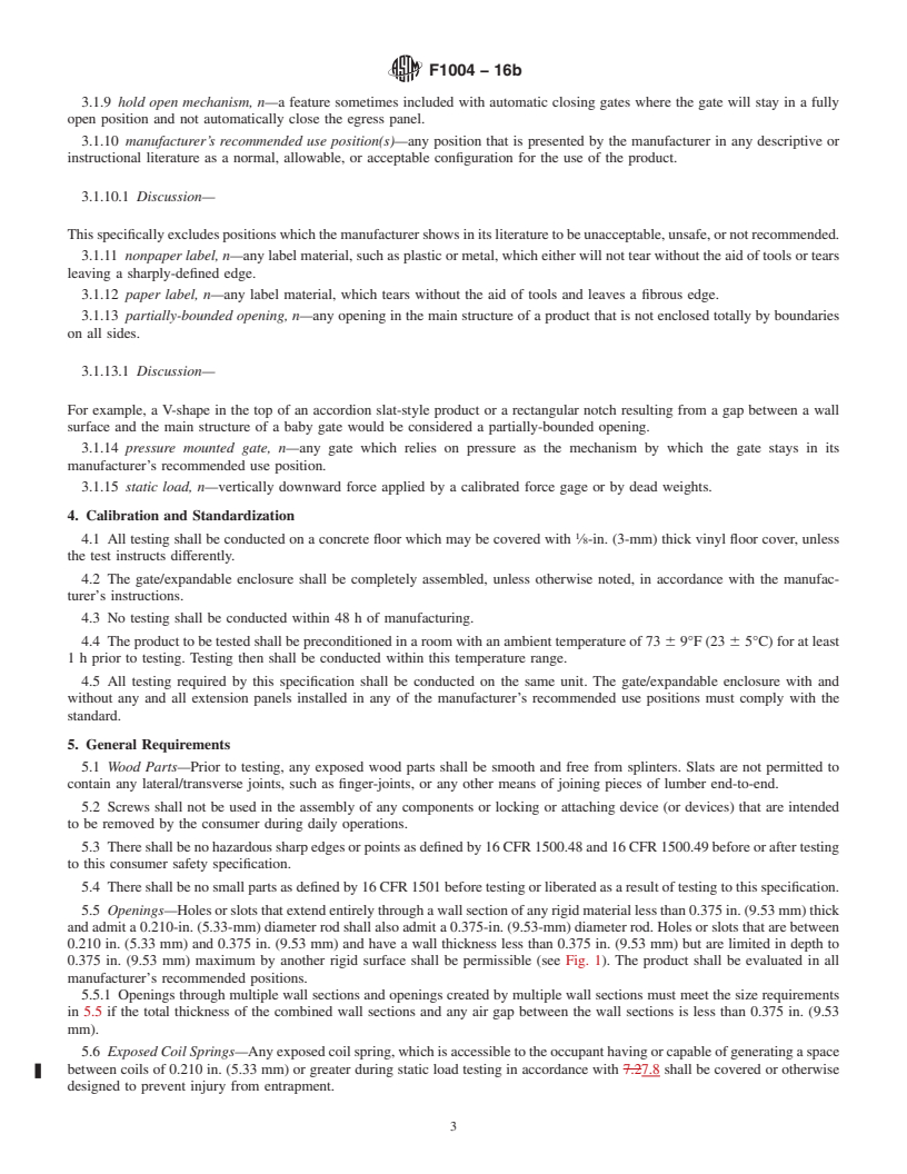 REDLINE ASTM F1004-16b - Standard Consumer Safety Specification for Expansion Gates and Expandable Enclosures