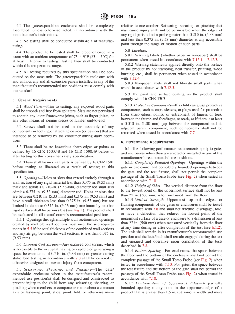 ASTM F1004-16b - Standard Consumer Safety Specification for Expansion Gates and Expandable Enclosures