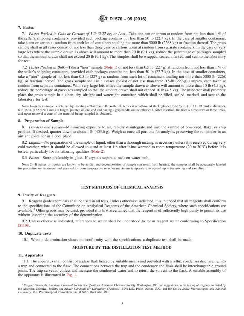 REDLINE ASTM D1570-95(2016) - Standard Test Methods for  Sampling and Chemical Analysis of Fatty Alkyl Sulfates