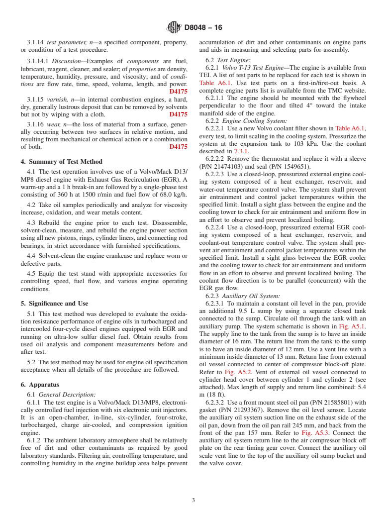 ASTM D8048-16 - Standard Test Method for Evaluation of Diesel Engine Oils in T-13 Diesel Engine