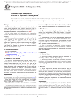 ASTM D3598-89(2016) ASTM D3598-89(2016) - Standard Test Method for Citrate in Synthetic Detergents - Page 1 preview