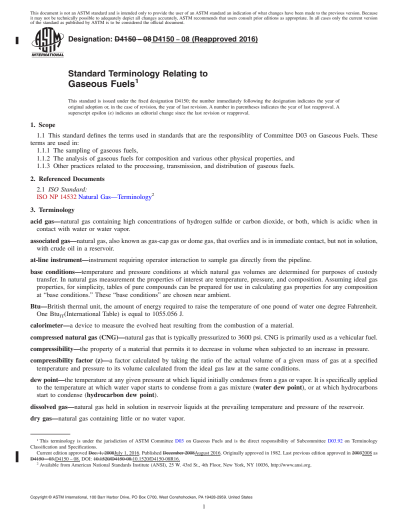 REDLINE ASTM D4150-08(2016) - Standard Terminology Relating to  Gaseous Fuels