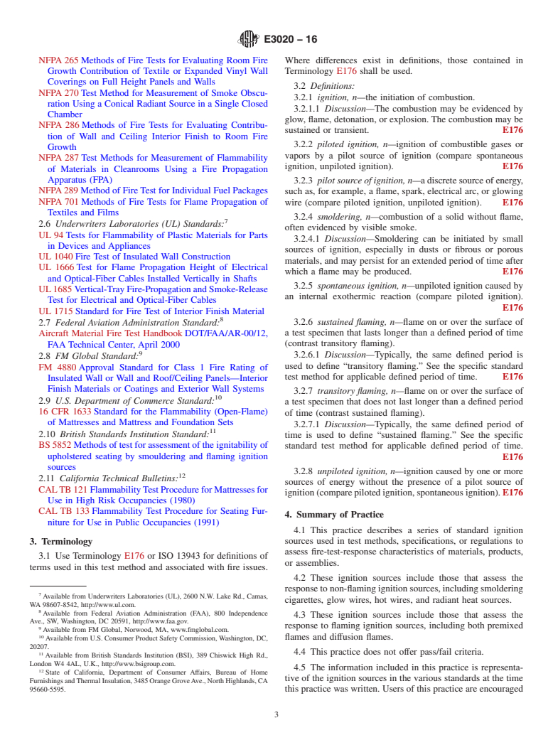 ASTM E3020-16 - Standard Practice for Ignition Sources