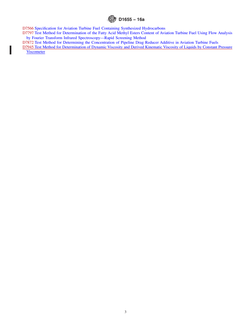 REDLINE ASTM D1655-16a - Standard Specification for Aviation Turbine Fuels