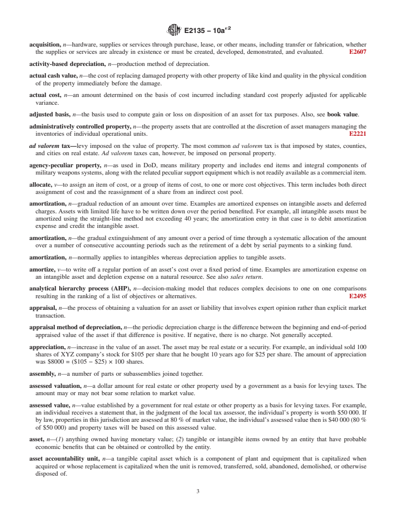 REDLINE ASTM E2135-10ae2 - Standard Terminology for Property and Asset Management