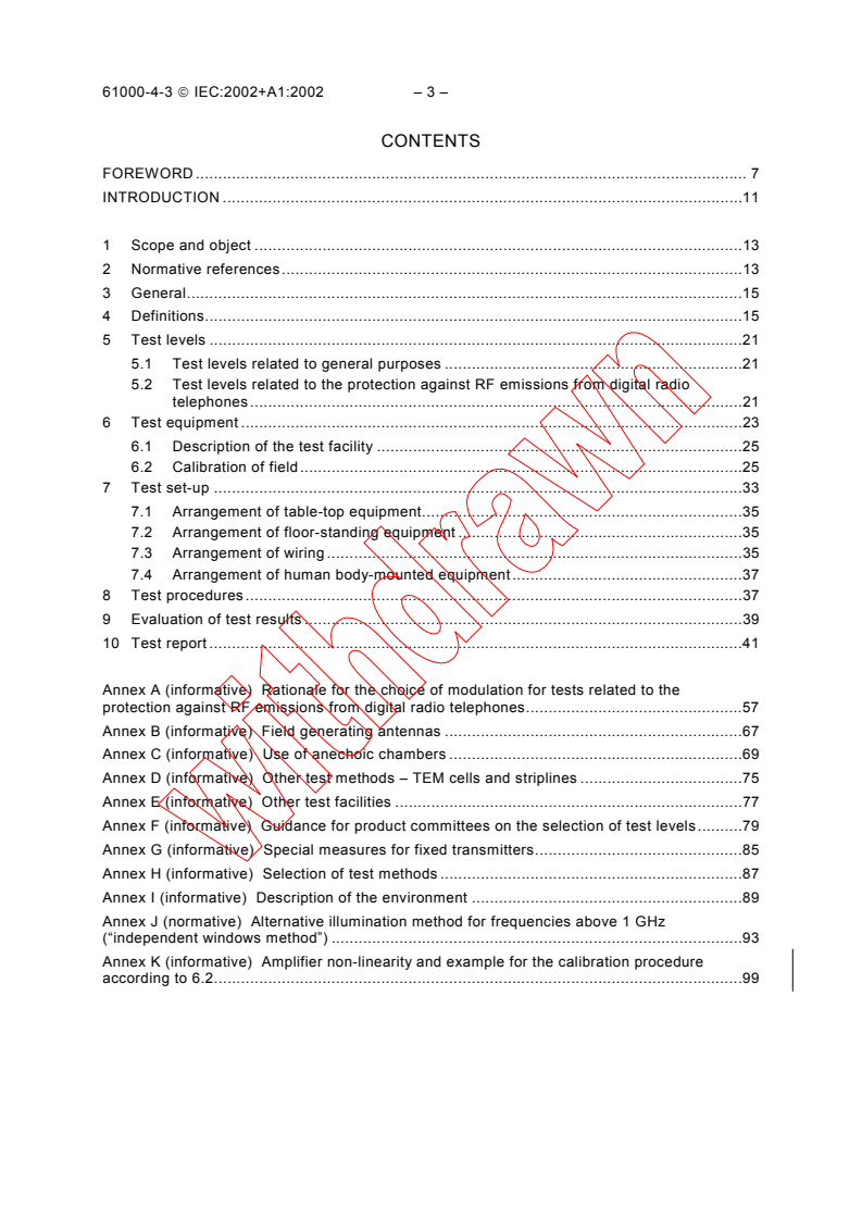 IEC 61000-4-3:2002 IEC 61000-4-3:2002+AMD1:2002 CSV - Electromagnetic compatibility (EMC) - Part 4-3: Testing and measurement techniques - Radiated, radio-frequency, electromagnetic field immunity test
Released:9/24/2002 - Page 4 preview