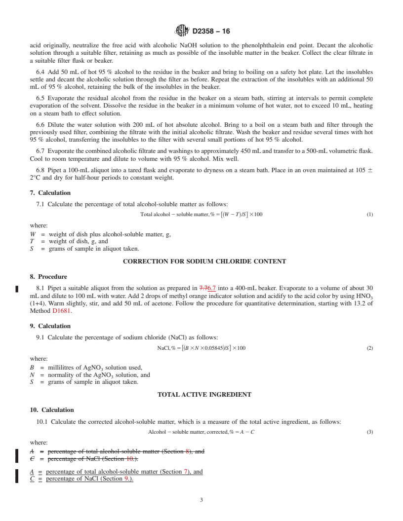 ASTM D235816 Standard Test Method for Separation of Active