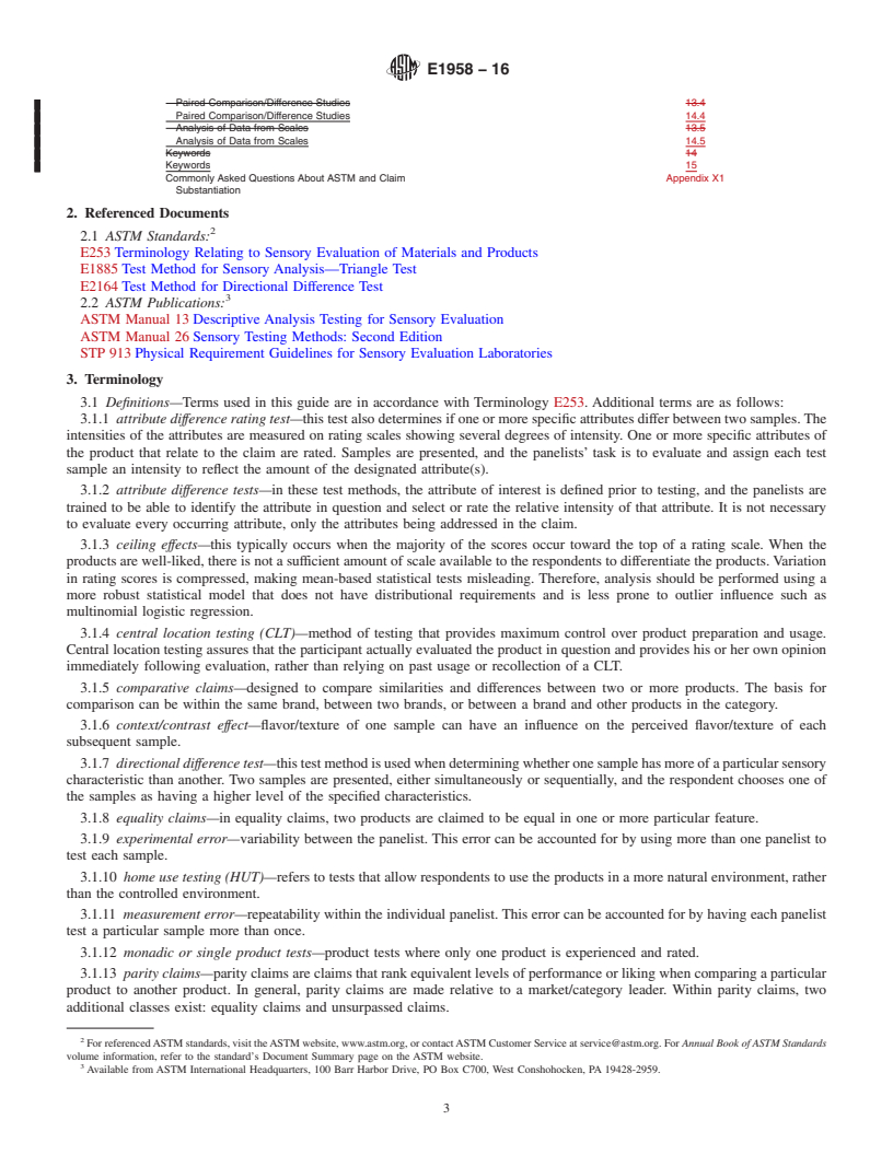 REDLINE ASTM E1958-16 - Standard Guide for  Sensory Claim Substantiation