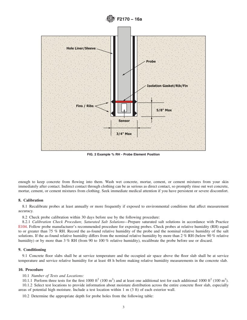 REDLINE ASTM F2170-16a - Standard Test Method for  Determining Relative Humidity in Concrete Floor Slabs Using  in situ Probes