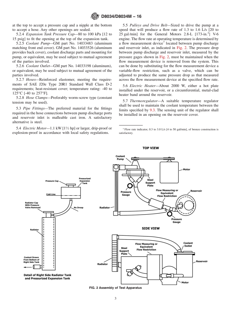 ASTM D8034/D8034M-16 - Standard Test Method for Simulated Service Corrosion Testing of Non-Aqueous Engine Coolants