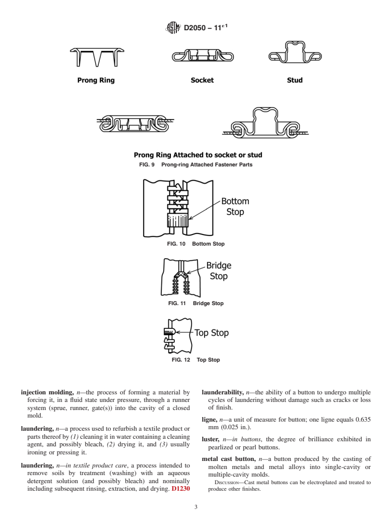 ASTM D2050-11e1 - Standard Terminology Relating to  Fasteners and Closures Used with Textiles